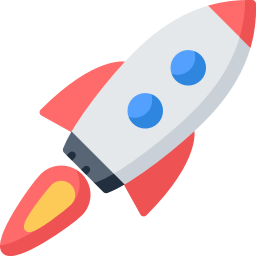 ícone de foguete simbolizando como o aluno codeBuddy voa após os cursos
